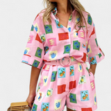 Valentina – Conjunto de Camisa y Shorts Ideal para Veranos Alegres
