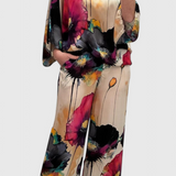 Claudia – Conjunto Floral de Dos Piezas con Estilo Sofisticado y Cómodo
