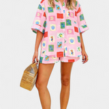 Valentina – Conjunto de Camisa y Shorts Ideal para Veranos Alegres