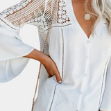 Mireia – Blusa de Encaje Bohemia para un Estilo Único y Elegante