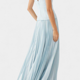 Sara – Vestido Midi Plisado con Estilo Chic y Elegante