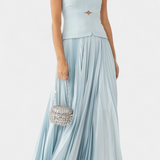 Sara – Vestido Midi Plisado con Estilo Chic y Elegante