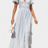 Clara – Vestido Maxi con Estilo Romántico y Veraniego