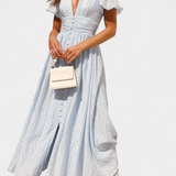 Clara – Vestido Maxi con Estilo Romántico y Veraniego