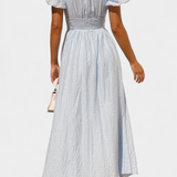 Clara – Vestido Maxi con Estilo Romántico y Veraniego