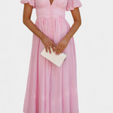 Clara – Vestido Maxi con Estilo Romántico y Veraniego
