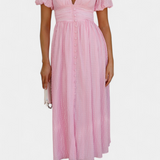 Clara – Vestido Maxi con Estilo Romántico y Veraniego