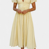 Clara – Vestido Maxi con Estilo Romántico y Veraniego