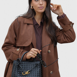 Elena – Bolsa Diaria Tejida Índigo Con Estilo y Comodidad