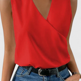 Estela – Top Suave de Verano con Escote en V para un Estilo Fresco y Elegante