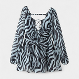 María – Vestido Mini Con Escote En V Y Mangas Ligeras Para Días Soleados