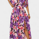 María – Vestido Largo Floral con Estilo Fresco y Elegante