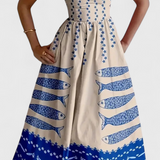 Carmen – Vestido Vintage con Estampado Divertido para Días Soleados