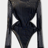 Valentina – Body Seductor de Malla Transparente con Brillos Elegantes