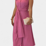 Clara – Vestido Elegante Sin Mangas Con Cinturón Que Resalta Tu Silueta