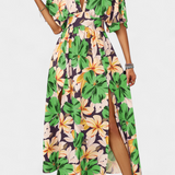 María – Vestido Largo Floral con Estilo Fresco y Elegante