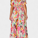 Nerea – Vestido Boho con Estampado Vibrante y Estilo Único