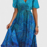 Carina – Vestido Midi con Escote en V para una Elegancia Sin Esfuerzo