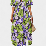 María – Vestido Largo Floral con Estilo Fresco y Elegante