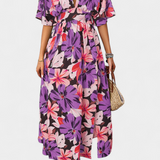 María – Vestido Largo Floral con Estilo Fresco y Elegante