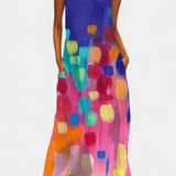 Elena – Vestido Colorido Sin Mangas Para Brillar Con Estilo