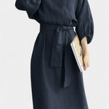 Claudia – Vestido de Lino y Algodón con Estilo Elegante y Fresco