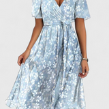 Carina – Vestido Midi con Escote en V para una Elegancia Sin Esfuerzo