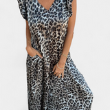Irene – Mono de Cuello en V con Estampado de Leopardo, Estilo Chic y Funcional