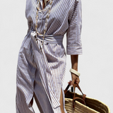 Lola – Vestido Camisero de Rayas con Estilo Fresco y Elegante