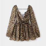 María – Vestido Mini Con Escote En V Y Mangas Ligeras Para Días Soleados