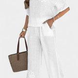 Isabel – Conjunto de Lino Bordado para un Estilo Bohemio y Cómodo