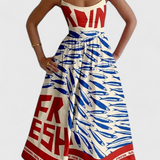 Carmen – Vestido Vintage con Estampado Divertido para Días Soleados