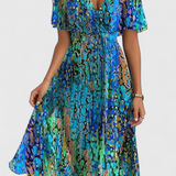 Carina – Vestido Midi con Escote en V para una Elegancia Sin Esfuerzo