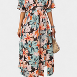 María – Vestido Largo Floral con Estilo Fresco y Elegante