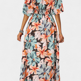 María – Vestido Largo Floral con Estilo Fresco y Elegante