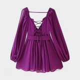 María – Vestido Mini Con Escote En V Y Mangas Ligeras Para Días Soleados