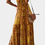 Elena – Vestido Vintage con Estampado Floral y Elegancia Atemporal