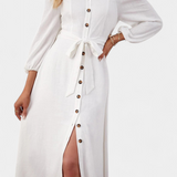 Marina – Vestido Elegante con Hombros Descubiertos y Detalles Refinados