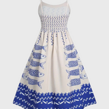 Carmen – Vestido Vintage con Estampado Divertido para Días Soleados