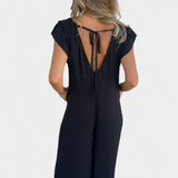 Irene – Mono de Cuello en V con Estampado de Leopardo, Estilo Chic y Funcional