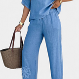 Isabel – Conjunto de Lino Bordado para un Estilo Bohemio y Cómodo