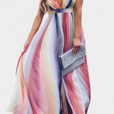 Valentina – Vestido Maxi de Rayas Multicolor para Brillar en Cualquier Ocasión