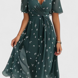 Carina – Vestido Midi con Escote en V para una Elegancia Sin Esfuerzo