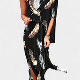 Luzia – Vestido de Un Hombro con Estampado Romántico y Elegante