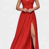 Marisol – Vestido Largo Con Drapeado Para Una Elegancia Sofisticada