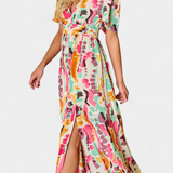 Nerea – Vestido Boho con Estampado Vibrante y Estilo Único