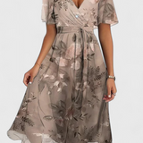 Carina – Vestido Midi con Escote en V para una Elegancia Sin Esfuerzo