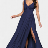 Marisol – Vestido Largo Con Drapeado Para Una Elegancia Sofisticada