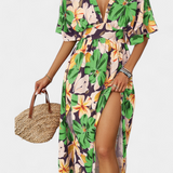 María – Vestido Largo Floral con Estilo Fresco y Elegante