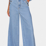 Mariana – Conjunto de Denim Chic con Chaleco Elegante y Jeans de Pierna Ancha